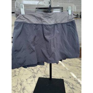 Lululemon Run: Pace Setter Skirt - Heather Grey Black Womens Size 4